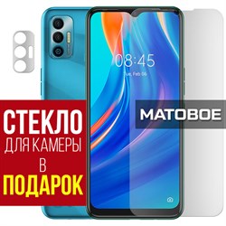 {{photo.Alt || photo.Description || 'Стекло защитное гибридное МАТОВОЕ Krutoff для Tecno Spark 7 + защита камеры (2 шт.)'}}