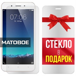 Комплект из 2-x защитных гибридных стекол МАТОВЫХ Krutoff для Vivo Y65/Y66