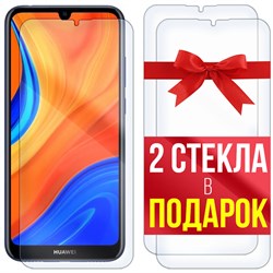 Комплект из 3-x защитных гибридных стекл Krutoff для Huawei Y6 2019 / Huawei Y6S