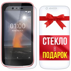 Комплект из 2-x защитных гибридных стекл Krutoff для Nokia 1