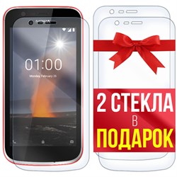 Комплект из 3-x защитных гибридных стекл Krutoff для Nokia 1