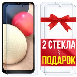 Комплект из 3-x защитных гибридных стекл Krutoff для Samsung Galaxy A02s