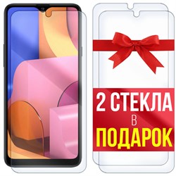 Комплект из 3-x защитных гибридных стекл Krutoff для Samsung Galaxy A20s