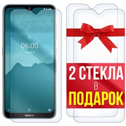 Комплект из 3-x защитных гибридных стекл Krutoff для Nokia 6.2