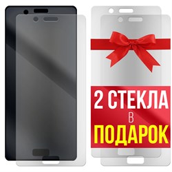 Комплект из 3-x защитных гибридных стекол МАТОВЫХ Krutoff для Nokia 8