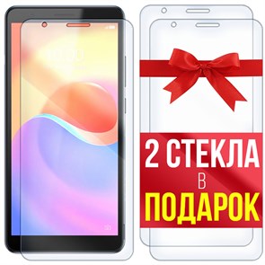 Комплект из 3-x защитных гибридных стекл Krutoff ZTE Blade A31 Plus