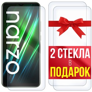 Комплект из 3-x защитных гибридных стекол Krutoff для Realme Narzo 50i Prime