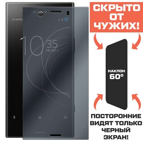 Стекло защитное гибридное Антишпион Krutoff для Sony Xperia XZ1 Compact