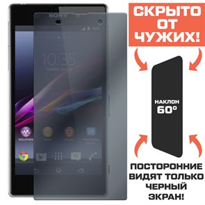 Стекло защитное гибридное Антишпион Krutoff для Sony Xperia Z1