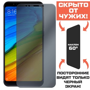 Стекло защитное гибридное Антишпион Krutoff для Xiaomi Redmi 5