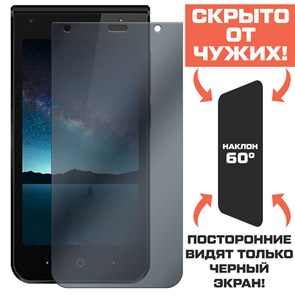 Стекло защитное гибридное Антишпион Krutoff для ZTE Blade A210