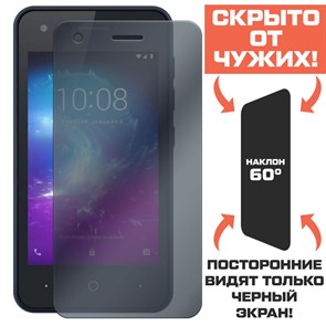 Стекло защитное гибридное Антишпион Krutoff для ZTE Blade L130