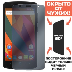 Стекло защитное гибридное Антишпион Krutoff для ZTE Blade L5/ L5 Plus