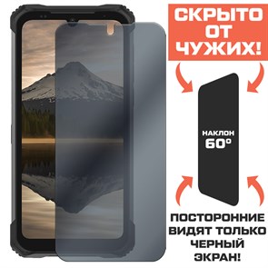 Стекло защитное гибридное Антишпион Krutoff для Doogee S86 Pro