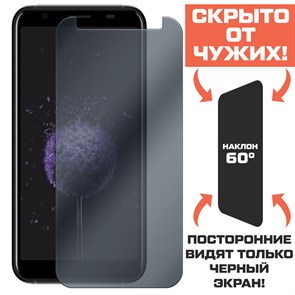 Стекло защитное гибридное Антишпион Krutoff для Doogee X55