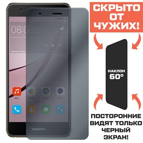 Стекло защитное гибридное Антишпион Krutoff для Huawei Nova/ G9