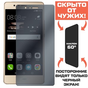 Стекло защитное гибридное Антишпион Krutoff для Huawei P9 Lite