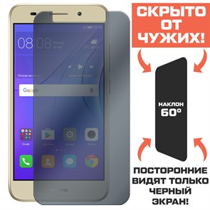 Стекло защитное гибридное Антишпион Krutoff для Huawei Y3 2017/ Y5 Lite 2017