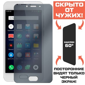 Стекло защитное гибридное Антишпион Krutoff для Meizu Pro U10