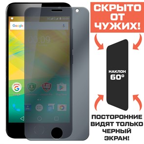 Стекло защитное гибридное Антишпион Krutoff для Prestigio Grace R5