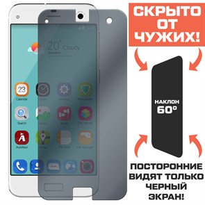 Стекло защитное гибридное Антишпион Krutoff для ZTE Blade S7