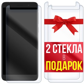 Комплект из 3-x защитных гибридных стекол Krutoff для Alcatel 1X (2019) / 5008Y