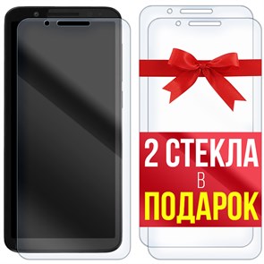 Комплект из 3-x защитных гибридных стекол Krutoff для Alcatel 3L (2018) / 5034D