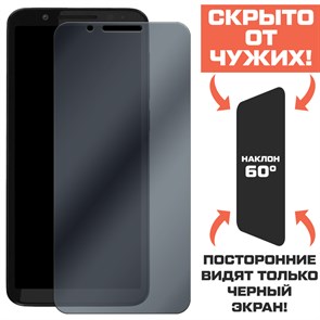 Стекло защитное гибридное Антишпион Krutoff для Alcatel 3L (2018) / 5034D