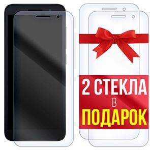 Комплект из 3-x защитных гибридных стекол Krutoff для Alcatel 1 Plus