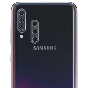 Стекло защитное гибридное МАТОВОЕ Krutoff для камеры Samsung Galaxy A70 (2 шт.)