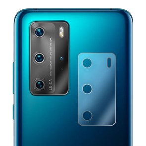 Стекло защитное гибридное Krutoff для камеры Huawei P40 (2 шт.)