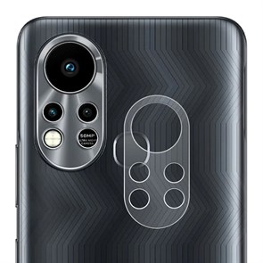 Стекло защитное гибридное МАТОВОЕ Krutoff для камеры INFINIX Hot 11S (2 шт.)