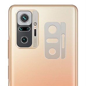 Стекло защитное гибридное МАТОВОЕ Krutoff для камеры Xiaomi Redmi Note 10 Pro (2 шт.)