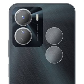 Стекло защитное гибридное Krutoff для камеры Vivo Y16 (2 шт.)