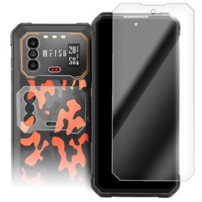 Стекло защитное гибридное Krutoff для Oukitel F150 B1 Pro + камера (2шт.)