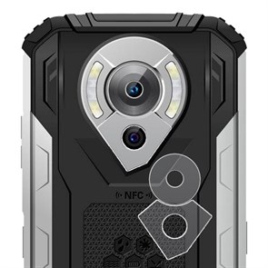 Стекло защитное гибридное МАТОВОЕ Krutoff для камеры Oukitel WP16 (2 шт.)