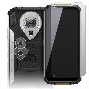 Стекло защитное гибридное МАТОВОЕ Krutoff для Oukitel WP16 + защита камеры (2 шт.)