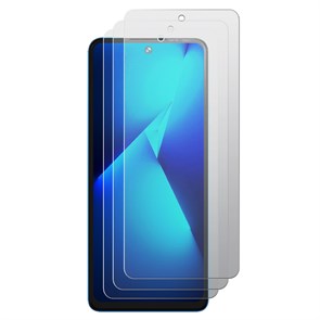 Комплект из 3-х защитных гибридных стекол МАТОВЫХ Krutoff для TECNO Pova 5