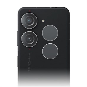 Стекло защитное гибридное МАТОВОЕ Krutoff для камеры Asus ZenFone 10 (2шт.)