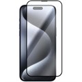 Стекло защитное Full Glue Premium Krutoff для iPhone 15 Pro Max черное - фото 1003562