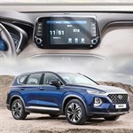 Защитное гибридное стекло Krutoff для экрана мультимедии Hyundai Santa Fe 4 2018 - 2021 - фото 309923