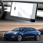 Защитное гибридное стекло Krutoff для экрана мультимедии Tesla Model 3 2017 - 2022 - фото 340719