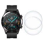 Стекло защитное гибридное Krutoff для Huawei Watch GT 2 Sport (46mm) 2 шт. - фото 402207