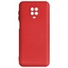 Чехол-накладка Krutoff Silicone Case для Xiaomi Redmi Note 9 Pro/ 9S (красный) - фото 50348