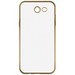 Накладка силиконовая с рамкой Krutoff для Samsung Galaxy J3 2016 (J320) gold - фото 56070