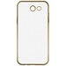 Накладка силиконовая с рамкой Krutoff для Samsung Galaxy J3 2016 (J320) gold - фото 56070