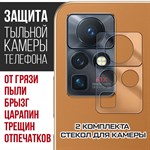 Стекло защитное гибридное Krutoff для камеры INFINIX Zero X Pro (2 шт.) - фото 437487