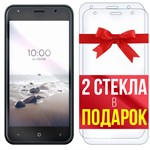 Комплект из 3-x защитных гибридных стекл Krutoff для BQ 5031G Fun - фото 455166