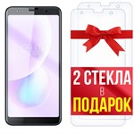 Комплект из 3-x защитных гибридных стекл Krutoff для BQ 6022G Aura - фото 455175