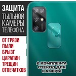 Стекло защитное гибридное Krutoff для камеры Doogee X96 Pro (2 шт.) - фото 492531